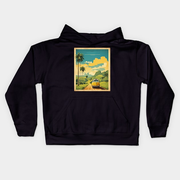 Goias Brazil Vintage Tourism Travel Poster Art Kids Hoodie by TravelersGems